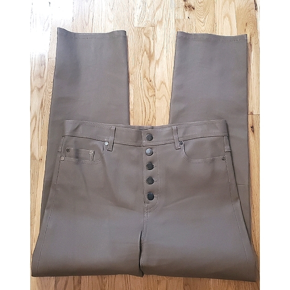 JOSEPH Den cropped leather straight-leg pants Size US 10 FR 42 - Picture 9 of 15